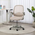 Vaikiška stalo kėdė EMMY su kojų atrama, smėlio spalvos - Image 9