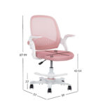 Vaikiška stalo kėdė EMMY su kojų atrama, rožinė - Image 11