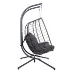 Pakabinama kėdė FINSE, dvivietė, 157x110x196 cm, tamsiai pilka - Image 3